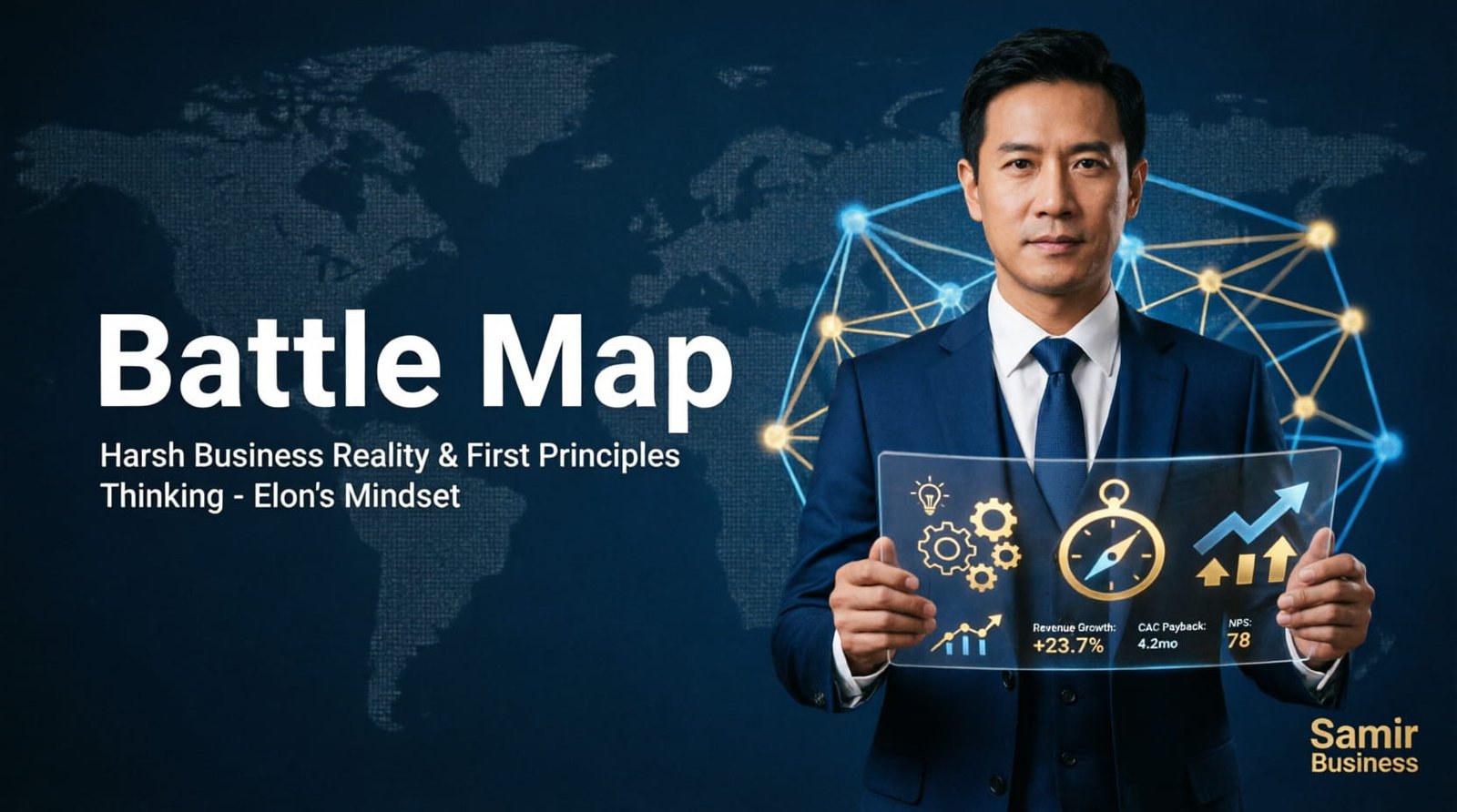 خريطة معركة: واقع الأعمال القاسي وتفكير المبادئ الأولى – عقلية إيلون ماسك